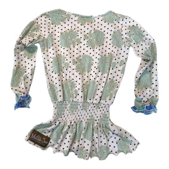 Matilda Jane Character Counts Aster Elaina Dot Floral Top size 4 - Picture 7 of 8